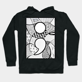 Semicolon Zentangle Hoodie